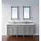 James Martin Vanities Brittany 72in Double Vanity, Urban Gray w/ 3 CM Arctic Fall Solid Surface Top 650-V72-UGR-3AF - alternate 2